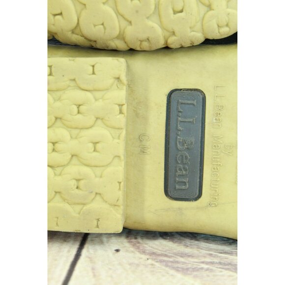 LL Bean Brown Leather Lace Up Round Toe Unlined Ankle Duck Boots Size 7 M - Picture 9 of 10